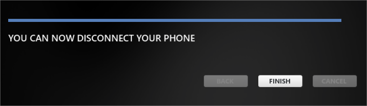 You can now disconnect your phone