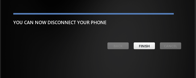 You can now disconnect your phone
