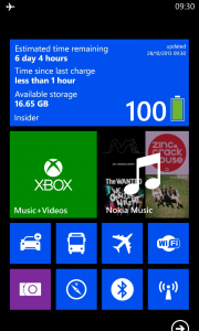 Insider Application running on Nokia Lumia 920