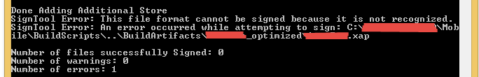 Verbose Output from SignTool